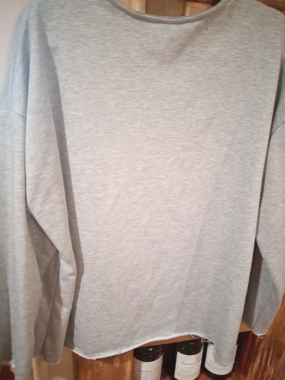 Grey Graphic Sweatshirt with Bold Black Text - Picture 5 of 6